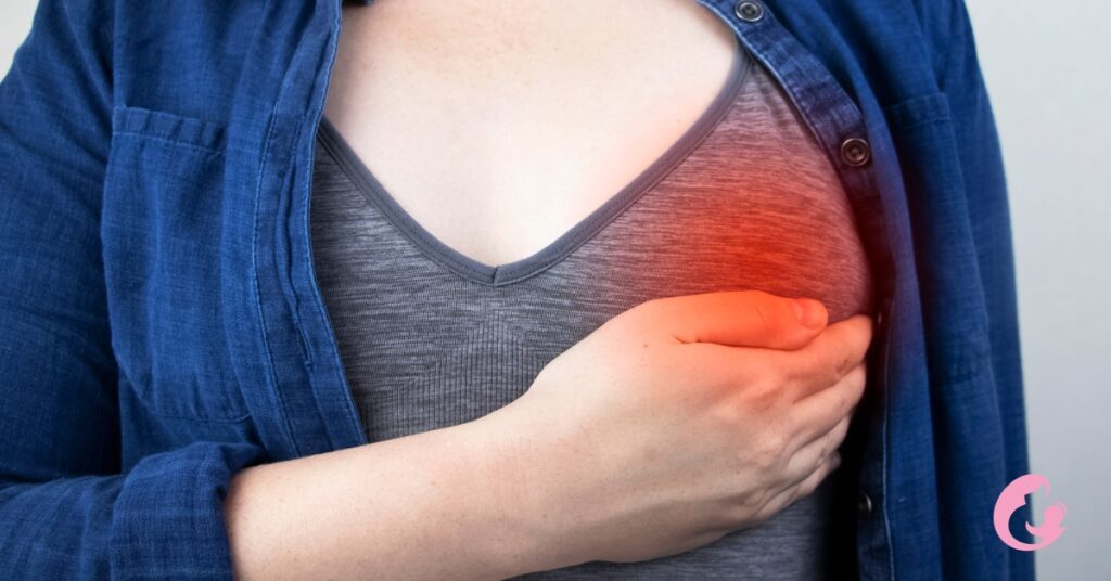 nawał mleczny ból piersi